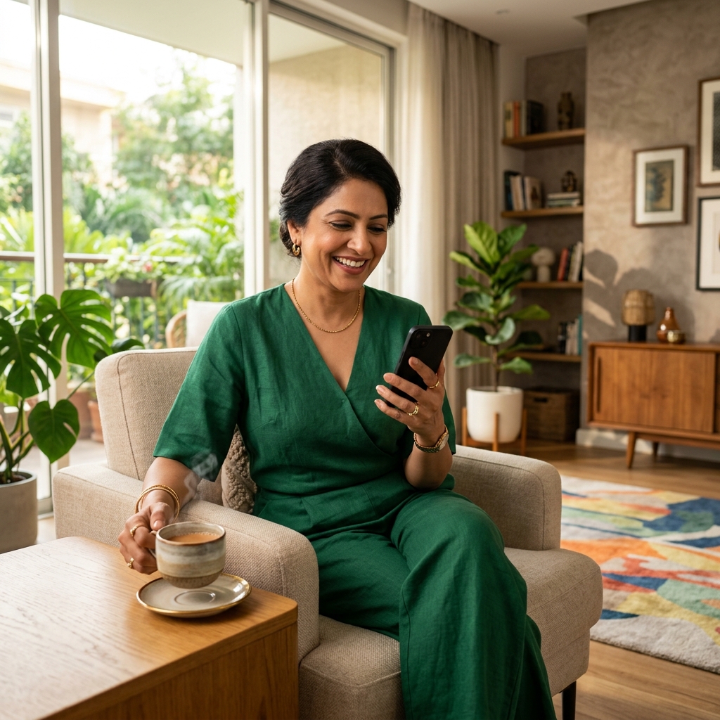 Indian mother confident with 8AM app